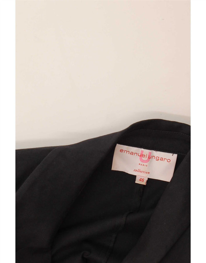 Jachetă blazer cu mânecă scurtă pentru femei Emanuel Ungaro IT 46 mare bleumarin