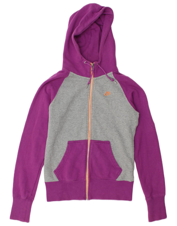 Pulover Nike pentru femei, supradimensionat, cu fermoar, UK 10, mov, colorat