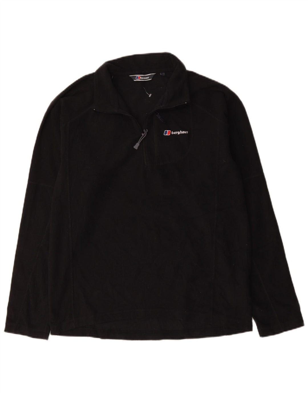 Jumper pentru bărbați Berghaus, cu fermoar și gât, poliester mediu negru