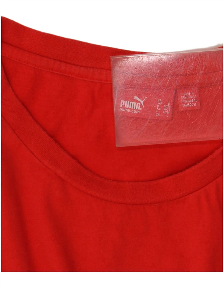 PUMA Mens Graphic T-Shirt Top Large Red