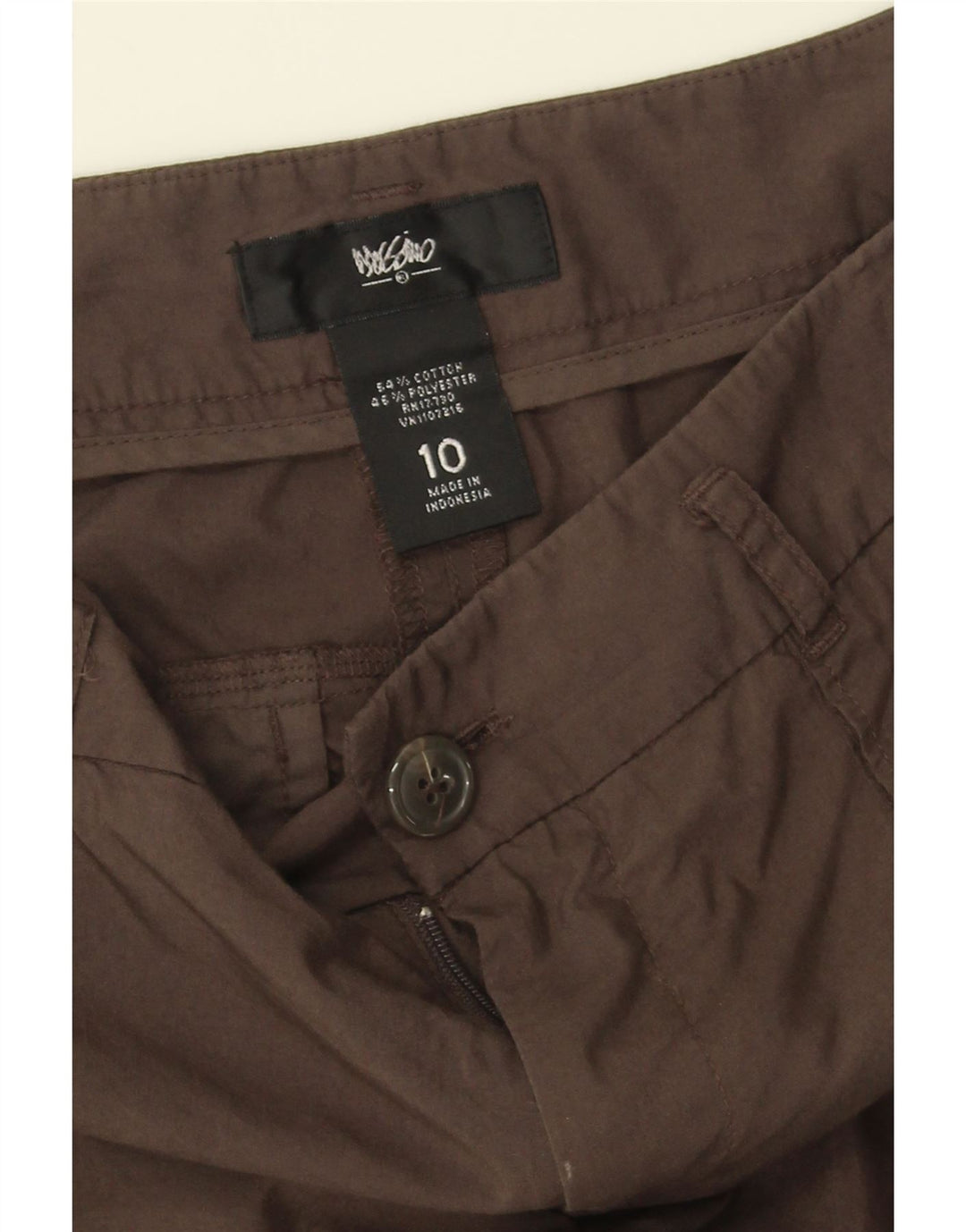 MOSSIMO Womens Pegged Chino Shorts US 10 Large W32  Brown Cotton Vintage Mossimo and Second-Hand Mossimo from Messina Hembry 