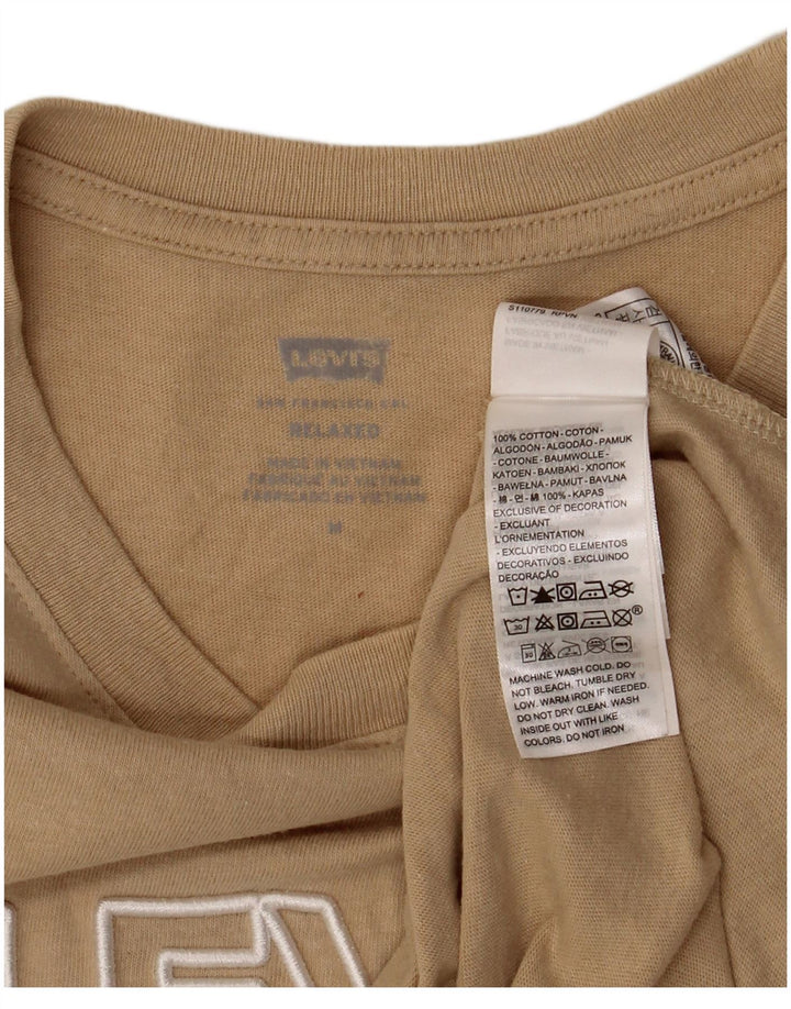 Tricou grafic pentru bărbați Levi's, cu croială relaxată, top, bumbac, bej mediu