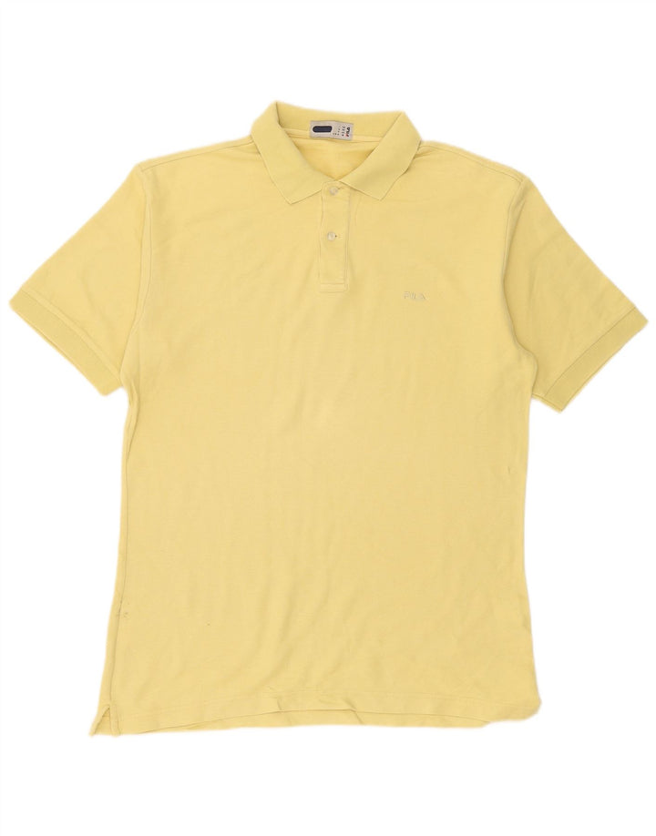 Tricou polo Fila pentru bărbați, galben mediu