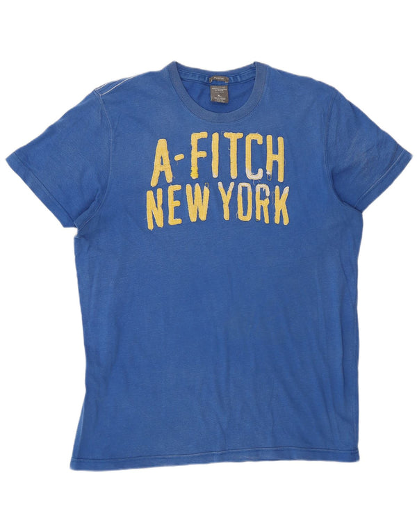 Tricou Abercrombie & Fitch Muscle Graphic pentru bărbați Top XL Bumbac albastru