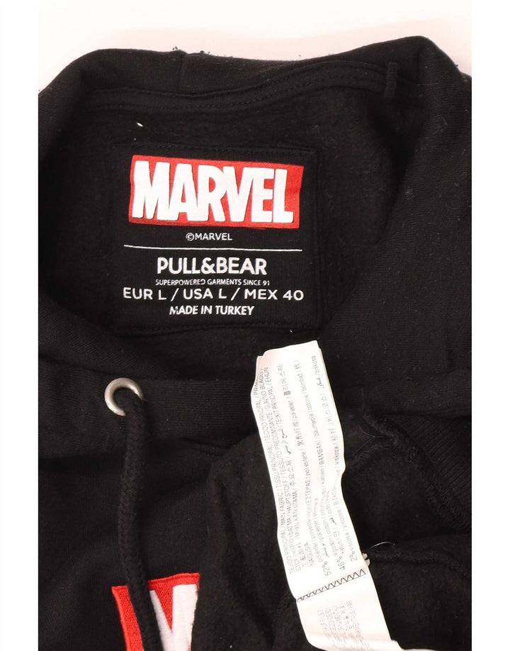 Pull & Bear Pull & Bear Pulover pentru bărbați Marvel Graphic Pulover mare poliester negru