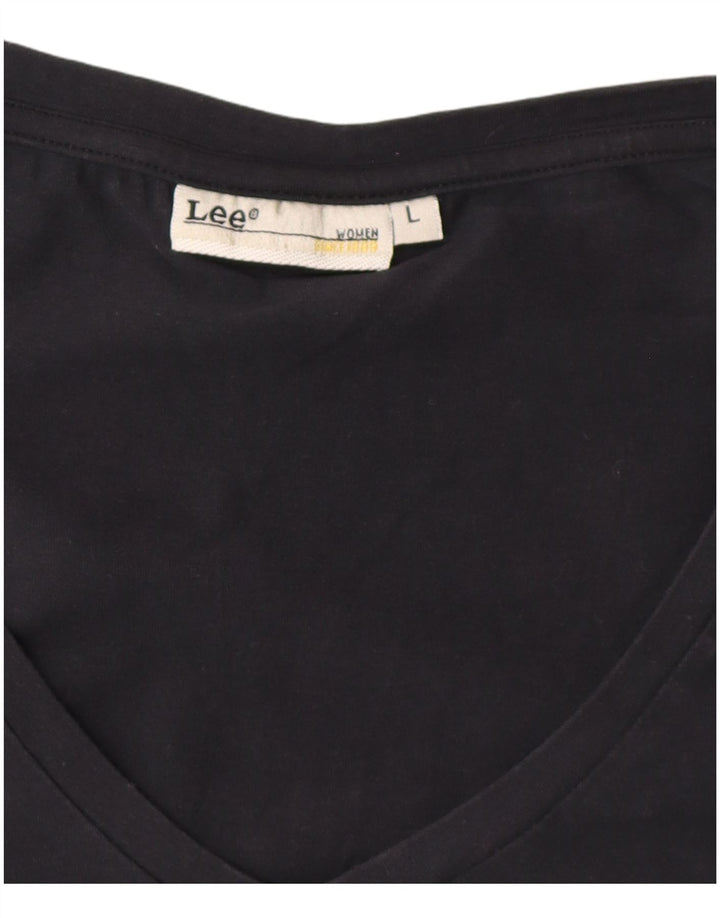 Tricou pentru femei Lee Top UK 14 Large Negru