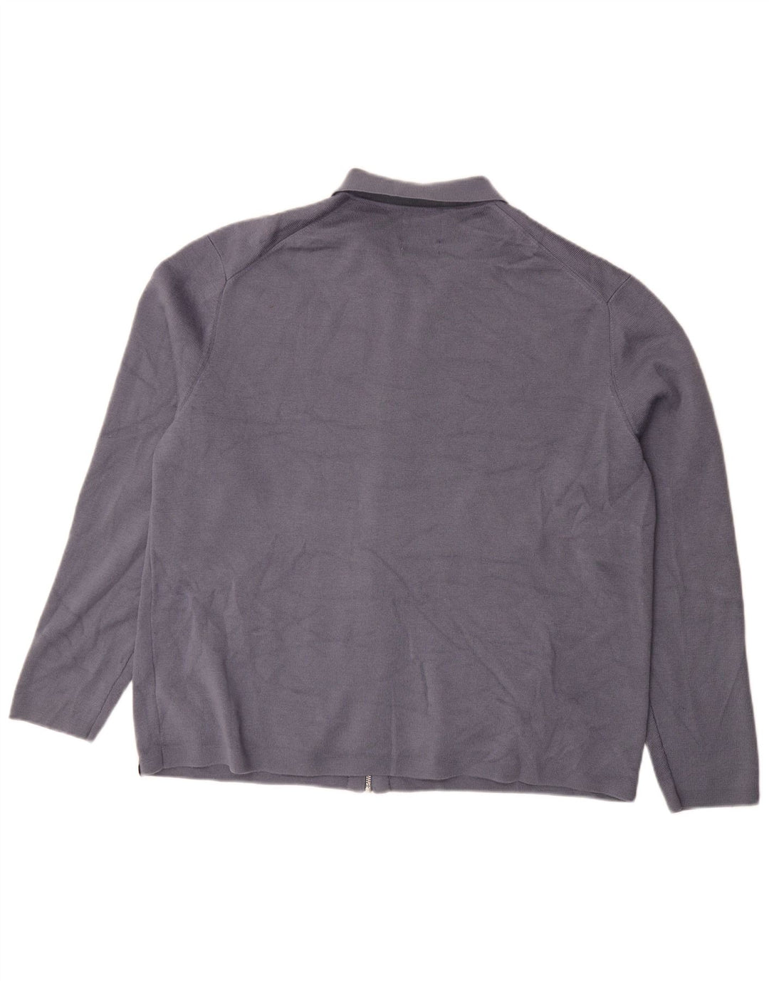 Pulover cardigan pentru bărbați Marks & Spencer XL, lână merinos albastră