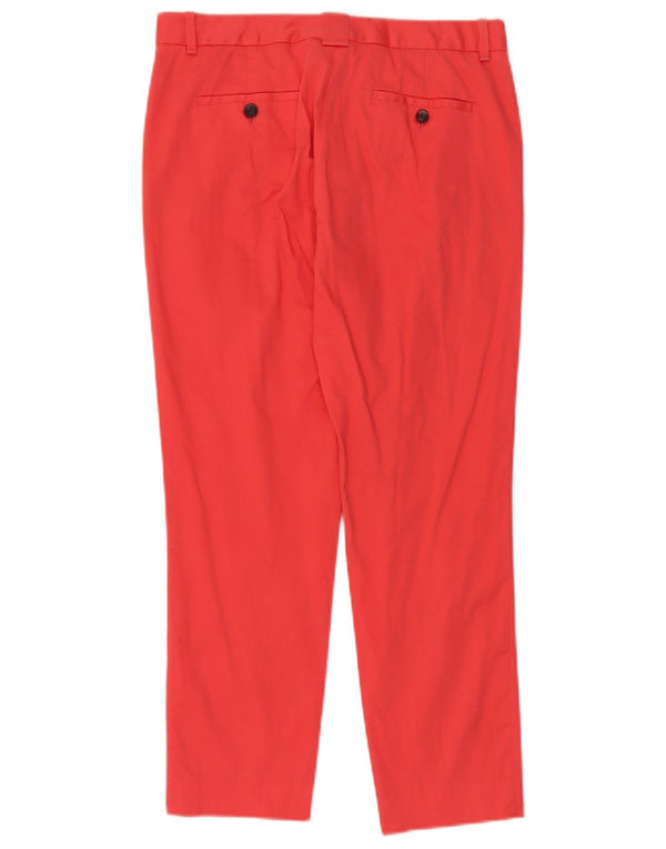Massimo Dutti Womens Slim Chino Trousers EU 38 Small W28 L30 Red Cotton