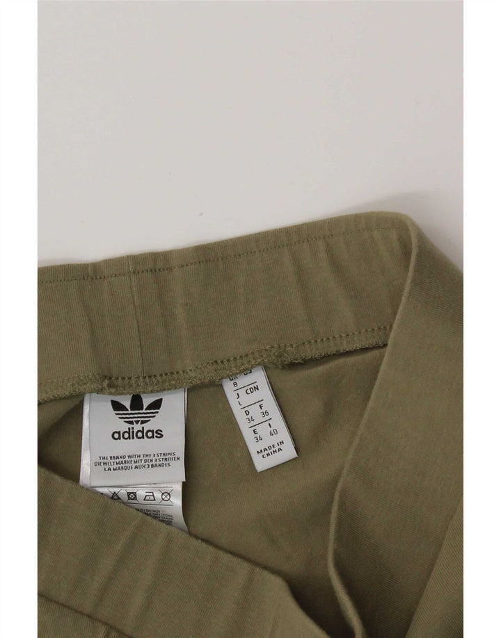 Leggings pentru femei Adidas UK 8 Small Kaki Bumbac