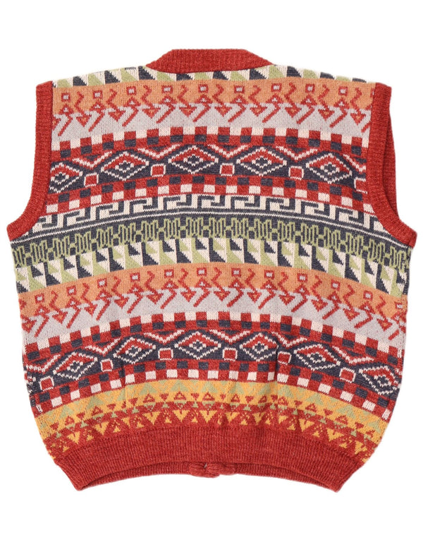 Cardigan Vintage pentru bărbați, fără mâneci, XL, multicolor, geometric