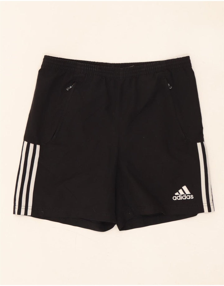 Pantaloni scurți sport ADIDAS băieți 13-14 ani poliester negru