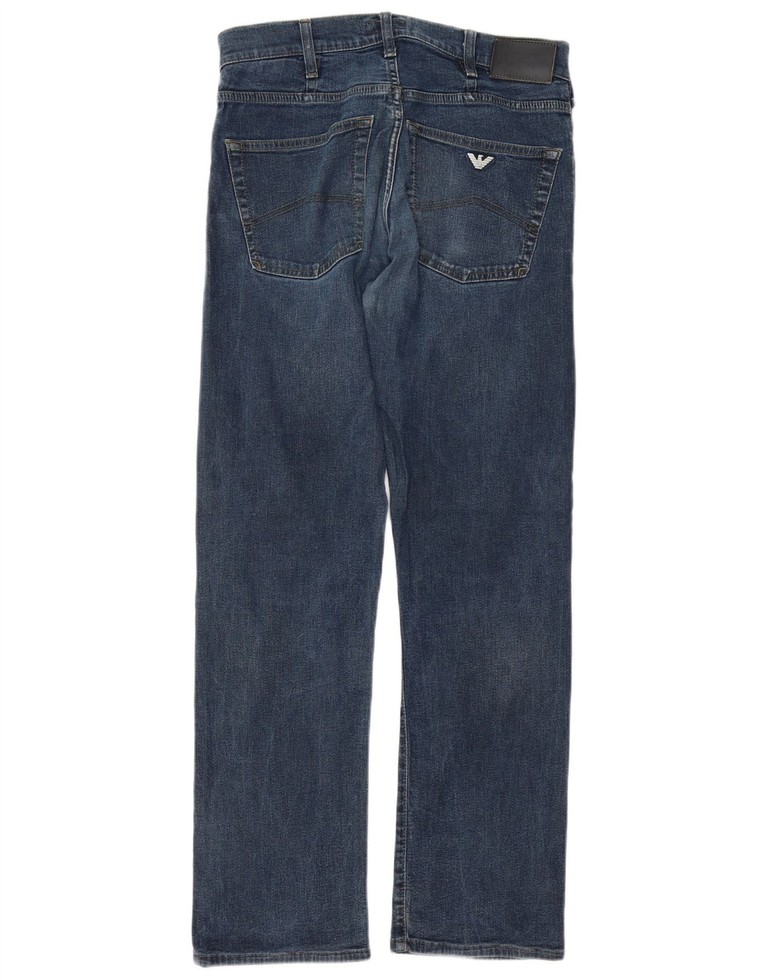 Blugi drepti pentru bărbați Armani Indigo W31 L29 Bumbac bleumarin