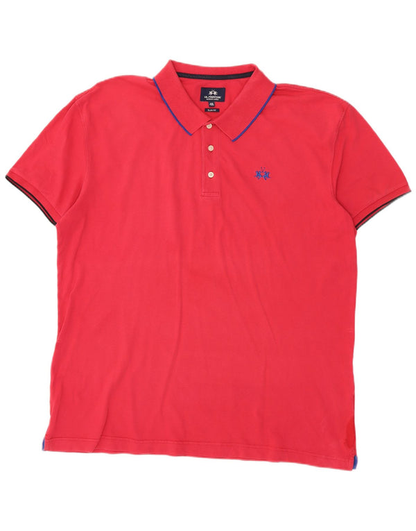 La Martina pentru bărbați Buenos Aires Slim Fit Polo 4XL roz