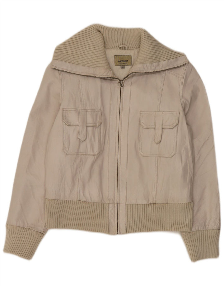 Geacă de piele pentru femei Conbipel IT 48 XL din piele albă