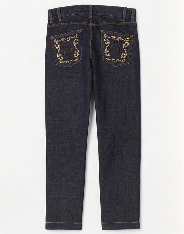 Blugi subțiri pentru femei Dolce & Gabbana IT 46 Large W30 L29 Bleumarin Bumbac