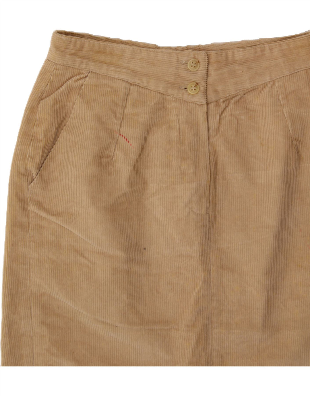 BELFE Womens Corduroy Skirt IT 44 Medium W26 Beige Cotton Vintage Belfe and Second-Hand Belfe from Messina Hembry 