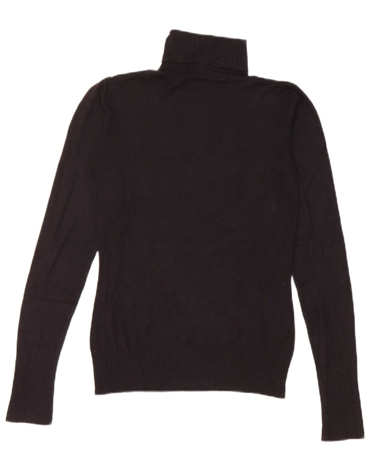 Pulover pentru femei Guess cu gât rulat cu grafică UK 8 Small Negru