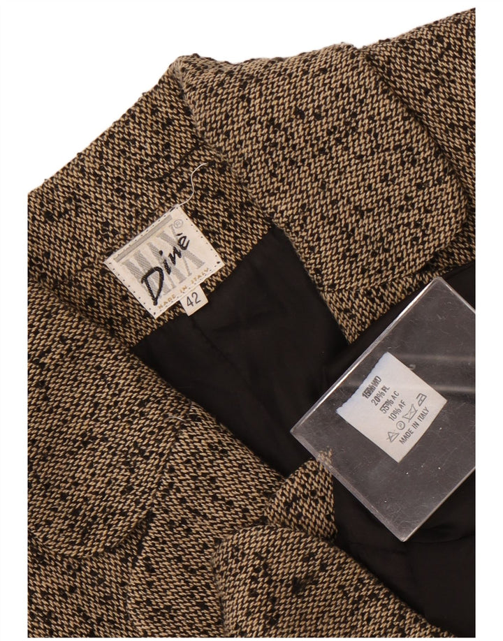 Jachetă Blazer pentru femei Max Dine cu 4 nasturi IT 42 Maro Mediu Acrilic Motat