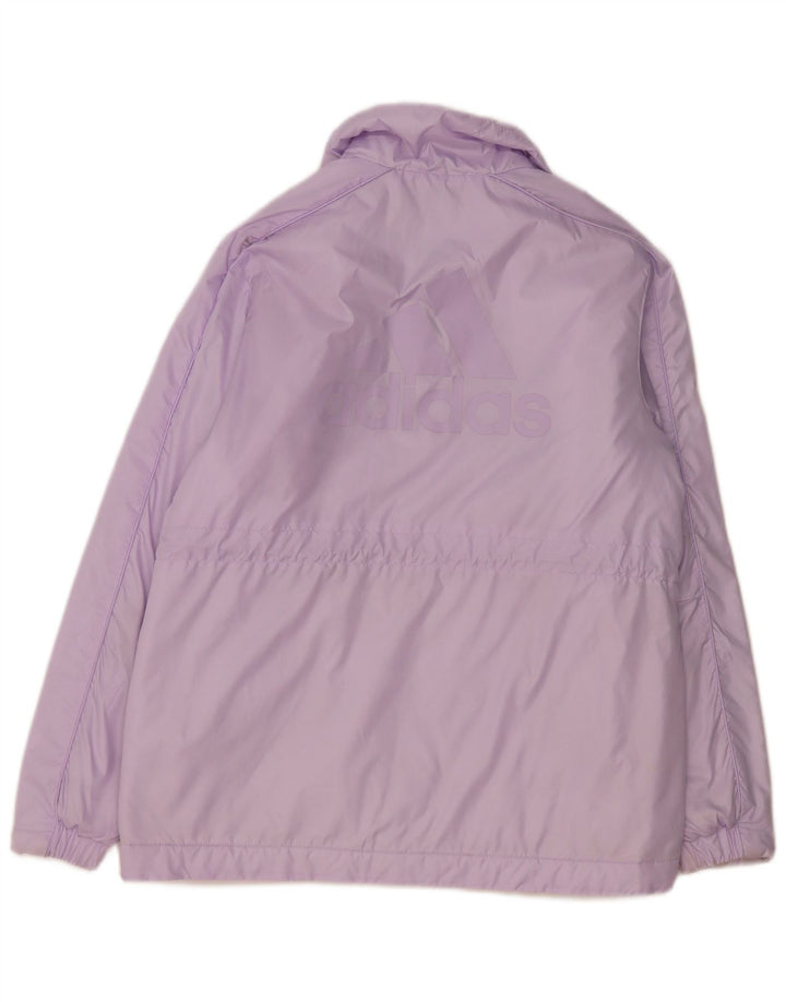Jachetă căptușită cu grafică Adidas pentru femei UK 12/14 Poliester violet mediu