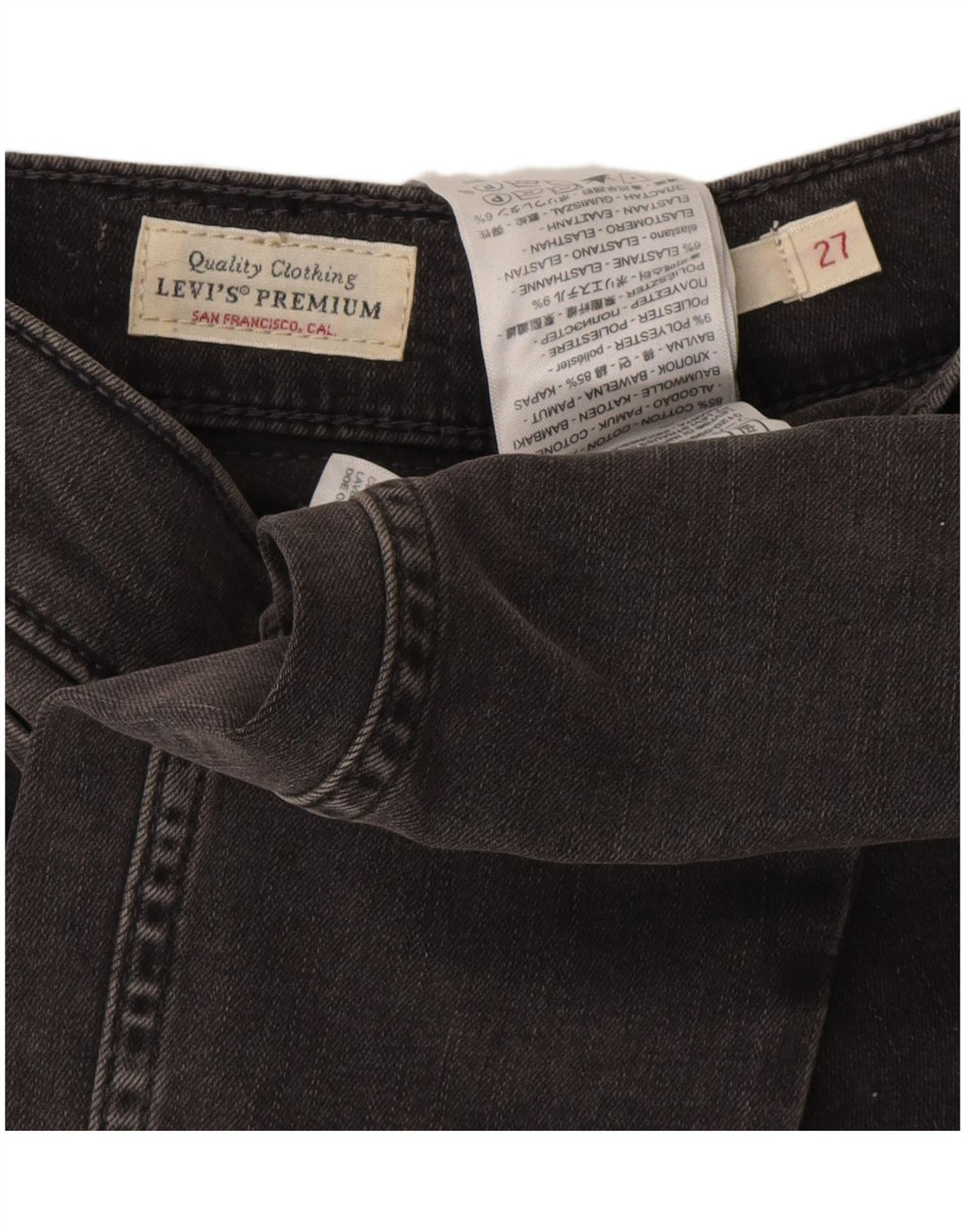 Blugi skinny 721 pentru femei Levi's W27 L32 bumbac gri