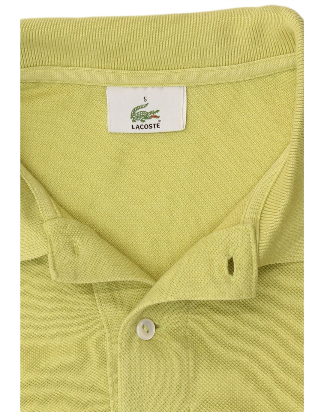 Tricou polo Lacoste pentru bărbați mărimea 5 mare, galben din bumbac