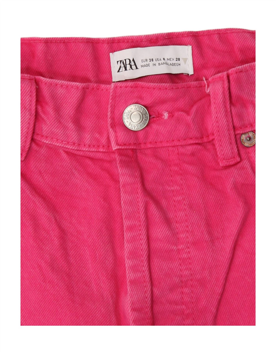 Blugi Drepți Femei Zara EU 38 Mici L28 L29 Roz