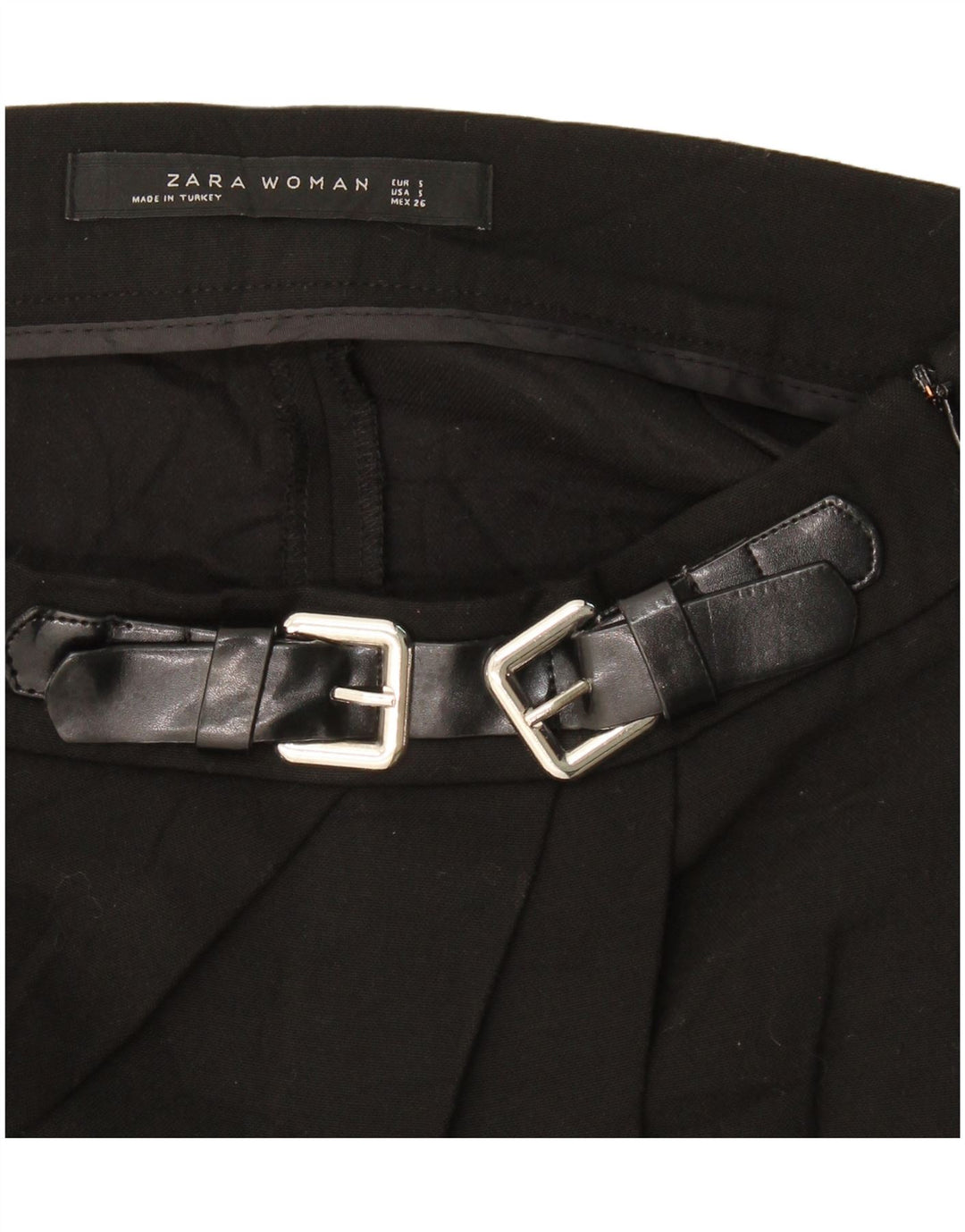 Fusta Wrap Asimetrică pentru Femei Zara Mic W27 Negru
