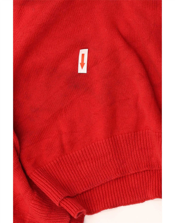 Pulover pentru bărbați Chaps cu decolteu în V, mare, roșu, din bumbac color bloc