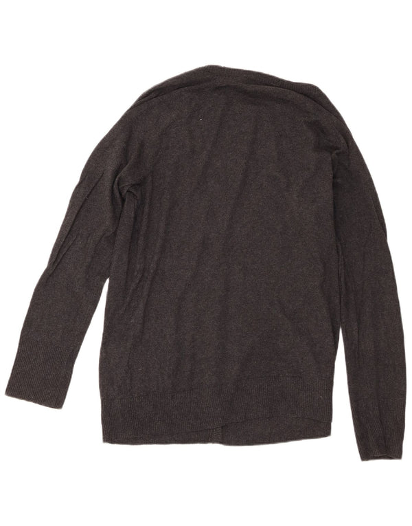 Pulover cardigan pentru femei Eddie Bauer UK 16 mare bumbac gri