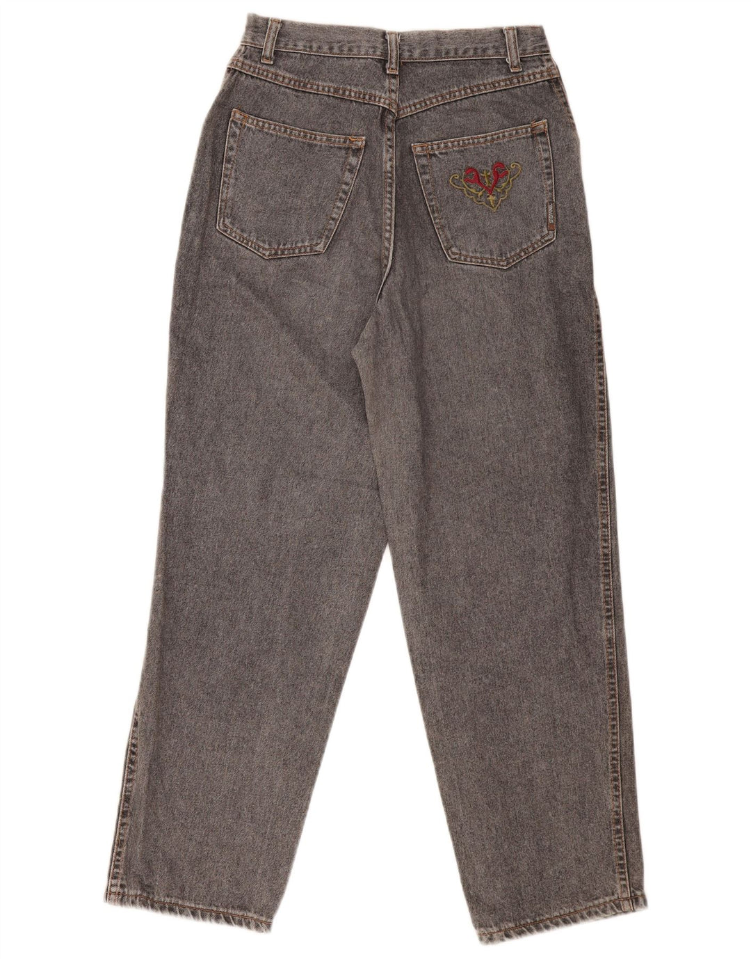 Blugi conici vintage pentru femei cu talie înaltă IT 46 Large W28 L29 Bumbac gri