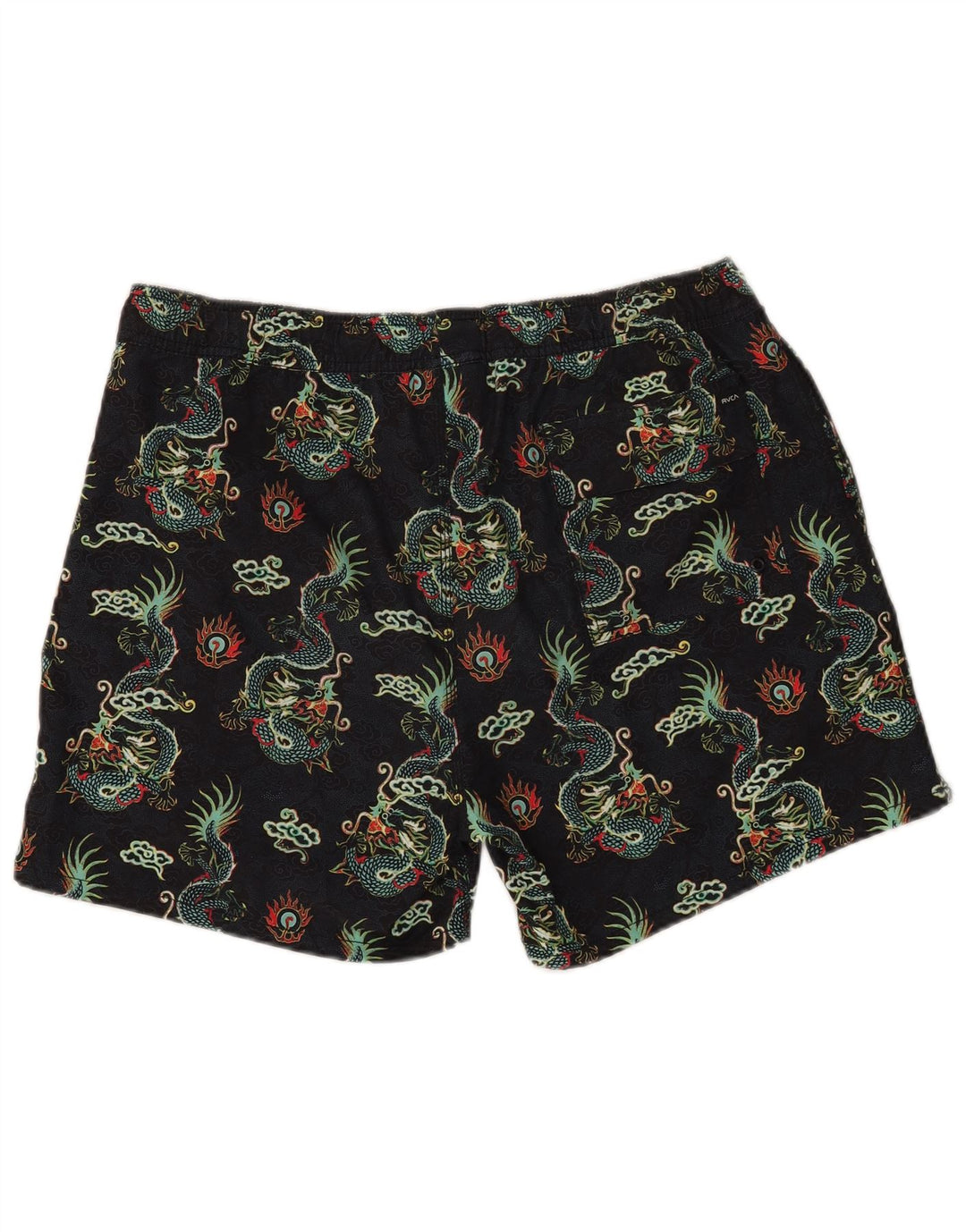 Pantaloni scurți de înot RVCA pentru bărbați cu model abstract XL poliester Fair Isle negru
