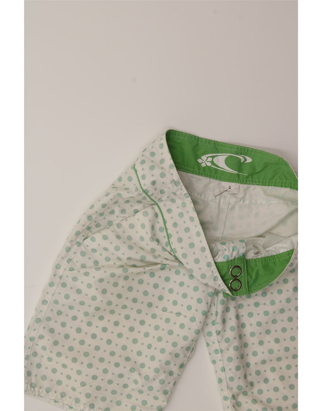 O'NEILL Mens Graphic Swimming Shorts Medium White Polka Dot Polyester Vintage O'Neill and Second-Hand O'Neill from Messina Hembry 