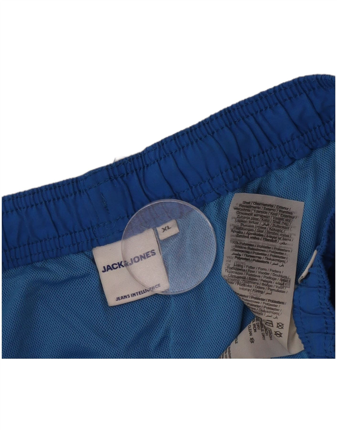 Pantaloni scurți de înot grafic pentru bărbați Jack & Jones XL, poliester albastru