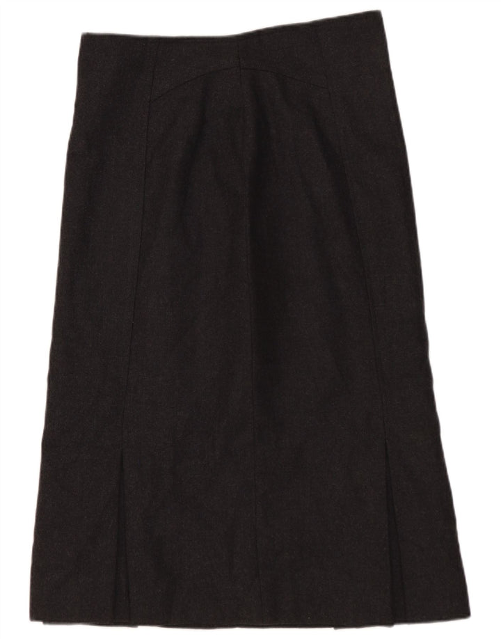 Fusta A-Line pentru Femei Vintage IT 44 Medium W28 Lână Gri