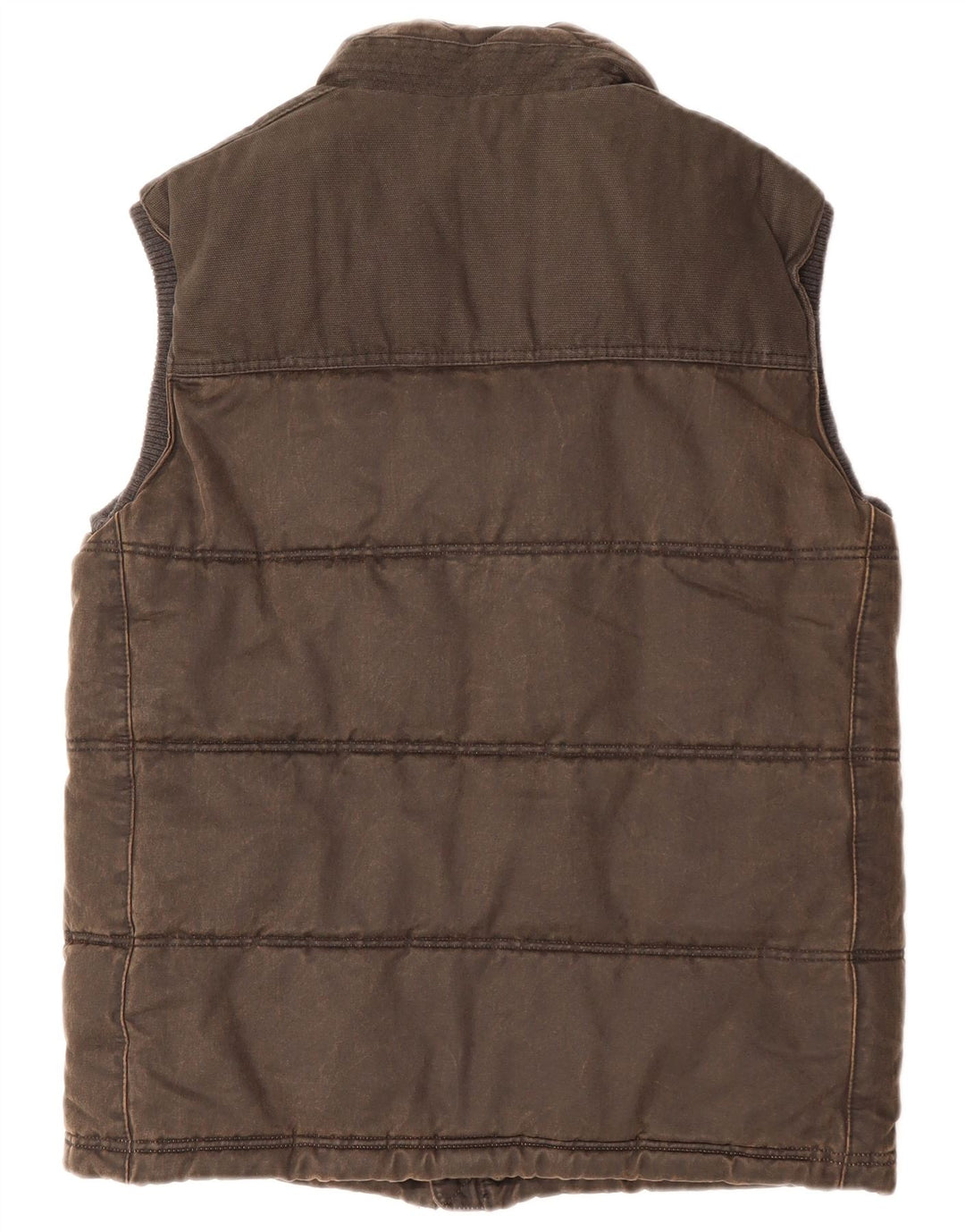 FAT FACE Gilet căptușit pentru bărbați UK 36 Small Brown Bumbac