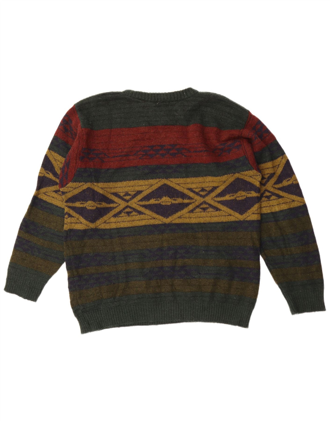 Pulover pentru bărbați Alba Moda cu gât crew pulover mare kaki geometric