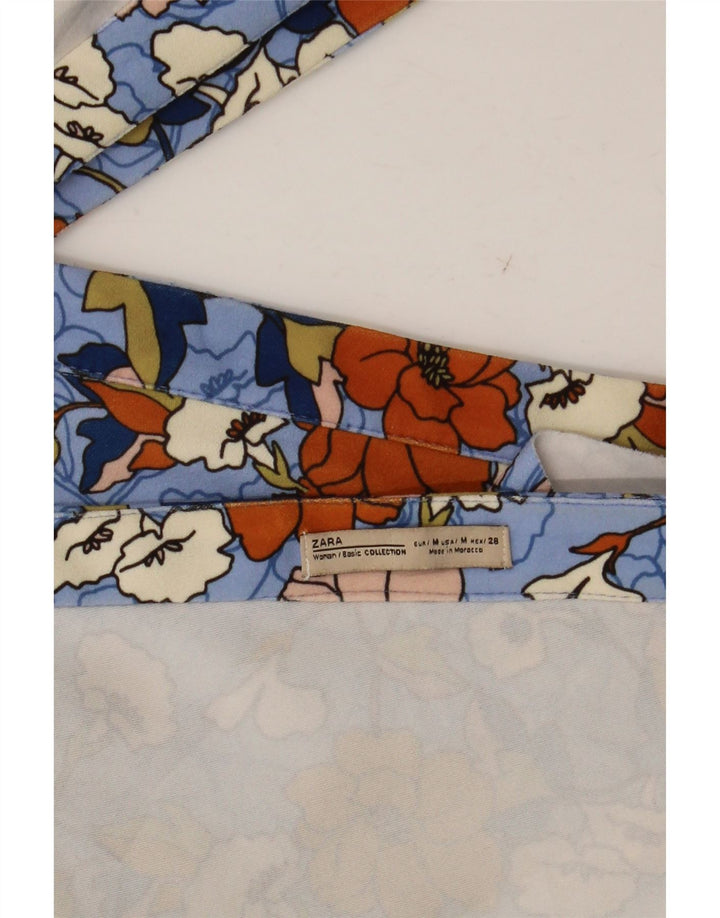 Rochie A-Line Liliac Liliac Zara UK 12 Medium Blue Floral