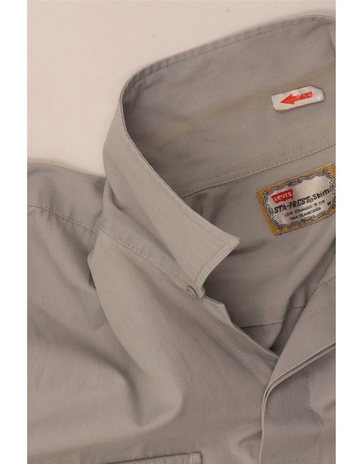 Cămașă cu mânecă scurtă Levi's pentru bărbați, bumbac gri mediu