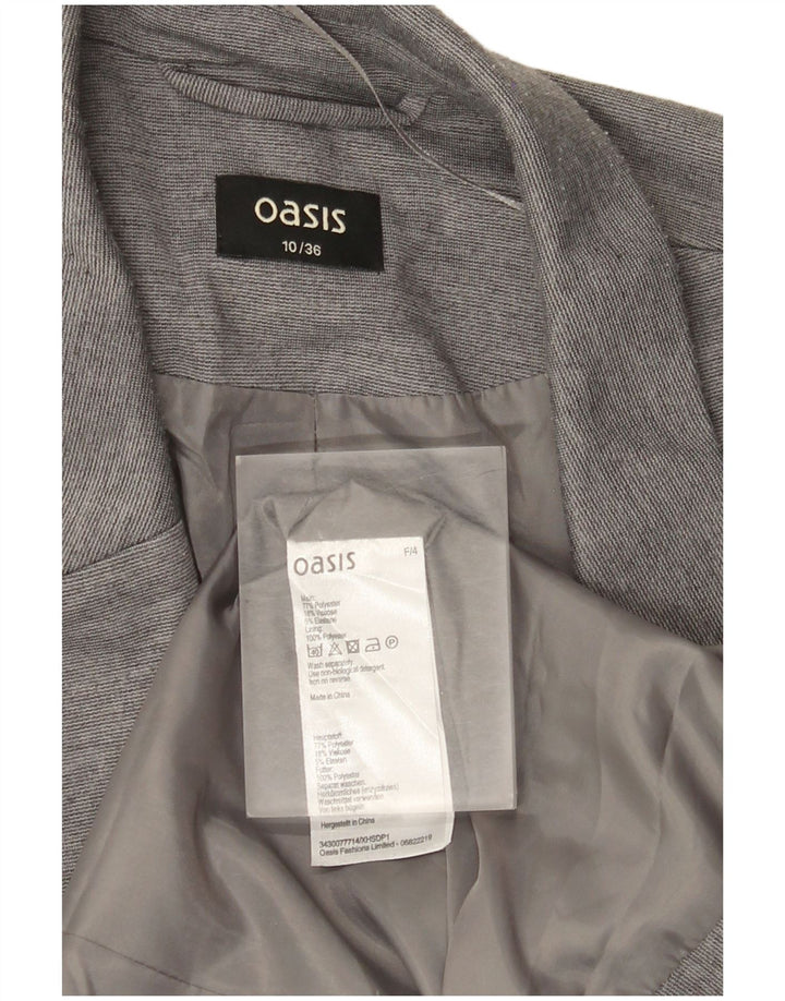 Jachetă Oasis pentru femei deschisă, UK 10, poliester, gri mic