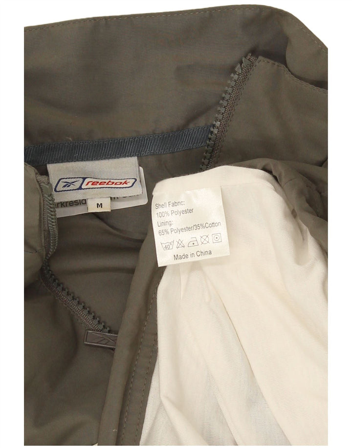 Jachetă de trening pentru bărbați Reebok, verde mediu, poliester color bloc