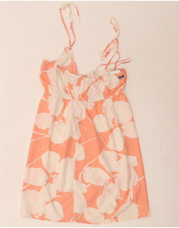 Rochie de soare Roxy pentru femei UK 12 Medium Pink Floral Poliester