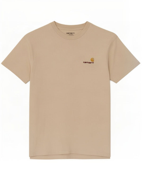 Carhartt Mens Regular T-Shirt Top Small Beige Bumbac