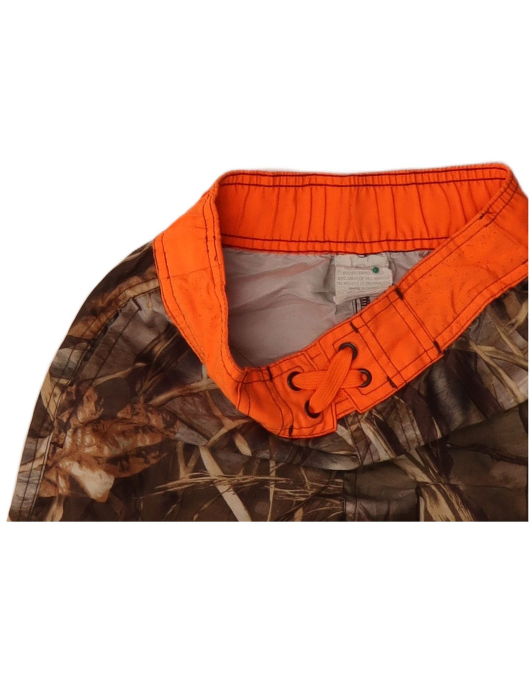 Pantaloni scurti de baie VINTAGE pentru baieti 4-5 ani poliester camuflaj maro