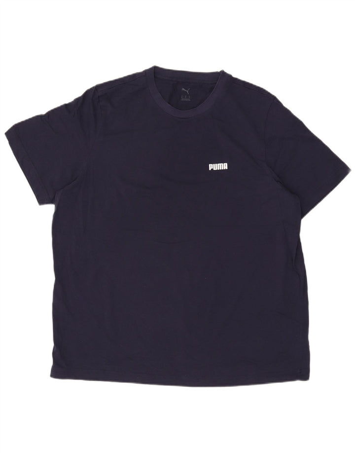 Tricou pentru bărbați Puma Top XL Bumbac bleumarin