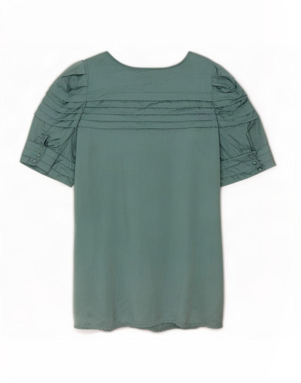 Top cu tunică Reiss pentru femei UK 10 Small Green Silk