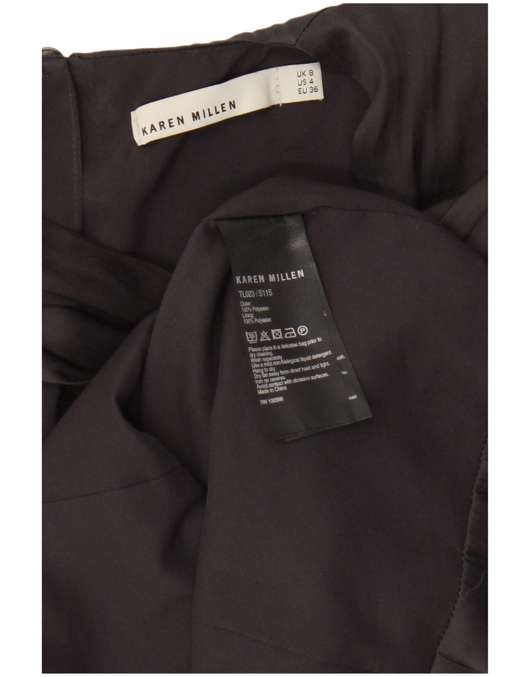 Bluză fără mâneci pentru femei Karen Millen UK 8 Poliester negru mic