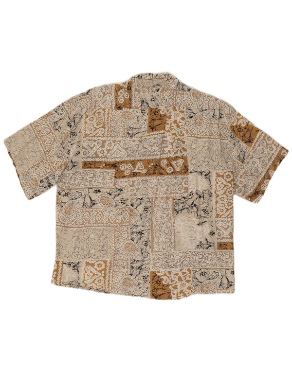 Cămașă cu mânecă scurtă pentru bărbați Tipo' S XL Bej Floral