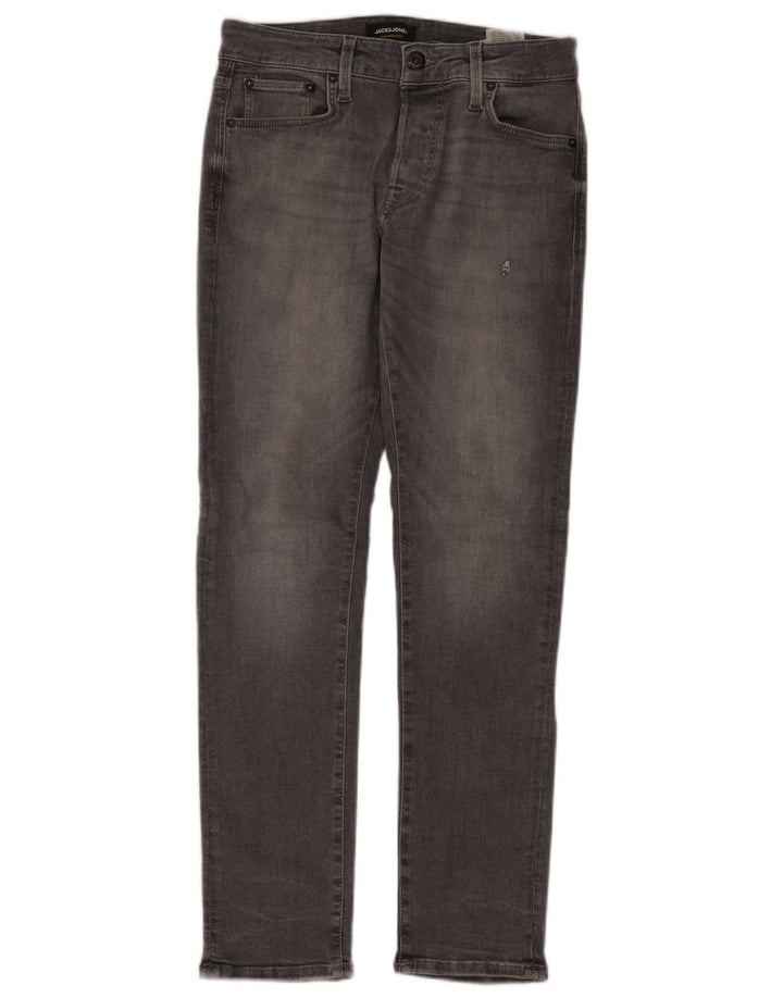JACK & JONES Blugi slim pentru bărbați W28 L30 bumbac gri