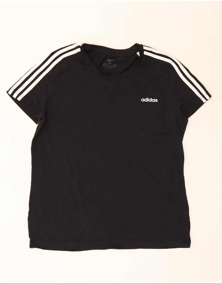 Top tricou ADIDAS pentru femei UK 20/22 XL bumbac negru