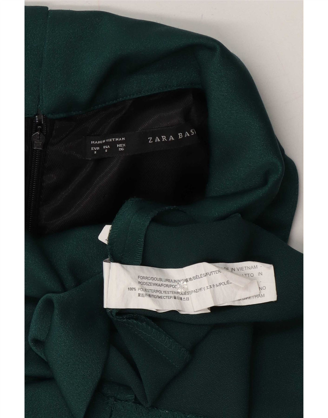 Rochie teacă fără mâneci pentru femei Zara UK 10 Poliester verde mic